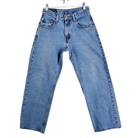 Vtg Y2K Levis 569 Blue Jeans Student Junior Womens 27x28 Loose Fit Faded Hi Rise - Picture 1 of 13